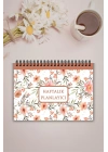 Kahverengi Çiçek Tasarım A5-Haftalık Planlayıcı , Weekly Planner, To Do List-Konsept Not Defteri