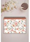 Kahverengi Çiçek Tasarım A5-Haftalık Planlayıcı , Weekly Planner, To Do List-Konsept Not Defteri