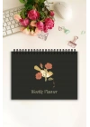 Elegant Floral A5-Haftalık Planlayıcı , Weekly Planner, To Do List-Konsept Not Defteri, Notepad