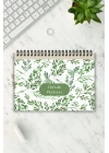 Green Botanical A5-Haftalık Planlayıcı , Weekly Planner, To Do List-Konsept Not Defteri, Notepad