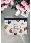 Renkli Çiçekler A5-Haftalık Planlayıcı , Weekly Planner, To Do List-Konsept Not Defteri, Notepad