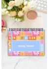 Soft Renkli Minimal A5-Haftalık Planlayıcı , Weekly Planner, To Do List-Konsept Not Defteri, Notepad