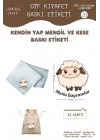 Mutlu Bayramlar Kuzucuk Mendil ve Kese Baskı Kağıdı, Kumaşa Ütü ile Yapışan DTF Transfer, Kurban Bayramı
