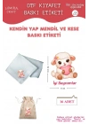 Kalpli Kuzucuk İyi Bayramlar, Mendil ve Kese Baskı Kağıdı, Kumaşa Ütü ile Yapışan DTF Transfer, Kurban Bayramı