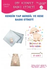 Renkli Bayramın En Tatlı Kuzusu, Mendil ve Kese Baskı Kağıdı, Kumaşa Ütü ile Yapışan DTF Transfer, Kurban Bayramı