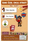 Brawl Stars Temalı İsme Özel 186 Adet Defter-Kalem-Kitap Etiketi