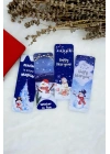 Kardan Adam ve Karlı Orman Manzaralı Yılbaşı Temalı Kitap Ayracı (4 Lü Set)