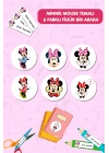 Minnie Mouse Temalı İsme Özel 186 Adet Defter-Kalem-Kitap Etiketi