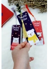 Mutlu Yıllar Mesajlı Ayıcıklar Yılbaşı Temalı Püsküllü Kitap Ayracı (4 LÜ SET)