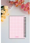 Pembe Pötikare Yemek Tarif Defteri / Tel Spiralli - 50 Yaprak-100 Sayfa / A5