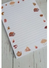 Sonbahar Kış Çizgili A5 Notepad, Memopad, Bloknot, Defter, Not Kağıdı, Not Defteri