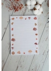 Sonbahar Kış Çizgili A5 Notepad, Memopad, Bloknot, Defter, Not Kağıdı, Not Defteri