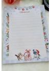 Yılbaşı Temalı Sevimli Hayvanlar A-5 Note Pad, Bloknot, Defter, Not Kağıdı, Not Defteri