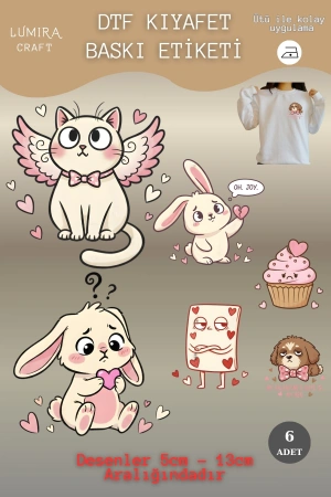 Sevgililer Günü Üzgün Hayvanlar Kumaşa Baskı Yapılabilen Ütü ile Yapışan DTF Transfer Baskı Kağıdı