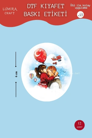 Atatürk ve Kız Çocuğu 23 Nisan - Ütü ile Yapışan DTF Transfer Baskı Kağıdı, Tişört Arma