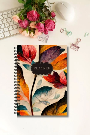 Renkli Çiçekli - A5 Boy Günlük Planlayıcı , Daily Planner, To Do List-Konsept Not Defteri, Notepad