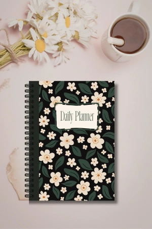 Papatya Temalı - A5 Boy Günlük Planlayıcı , Daily Planner, To Do List-Konsept Not Defteri, Notepad