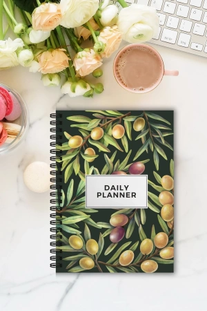 Zeytin Model- A5 Boy Günlük Planlayıcı , Daily Planner, To Do List-Konsept Not Defteri, Notepad