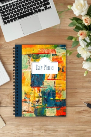 Soyut Model - A5 Boy Günlük Planlayıcı , Daily Planner, To Do List-Konsept Not Defteri, Notepad