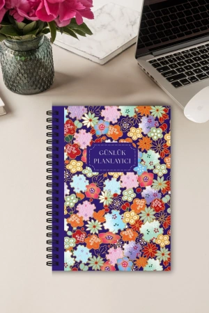 Mavi Vintage, A5-Günlük Planlayıcı , Daily Planner, To Do List-Konsept Not Defteri, Notepad