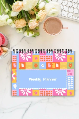Soft Renkli Minimal A5-Haftalık Planlayıcı , Weekly Planner, To Do List-Konsept Not Defteri, Notepad