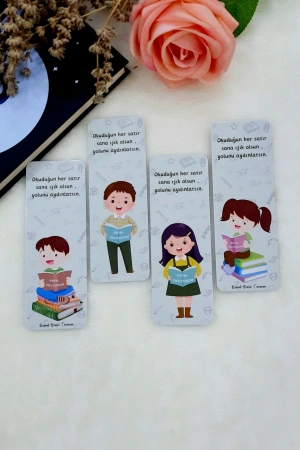 Artık Okuyorum Temalı Kitap Ayracı (4 Lü Set)