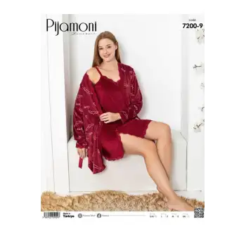 FRANSIZ KADİFE İKİLİ SABAHLIK TAKIM