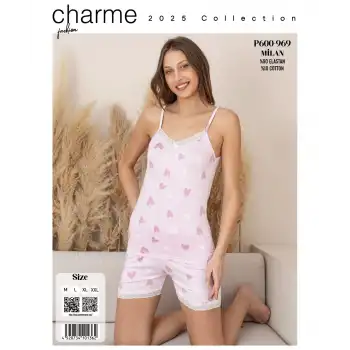 KADIN ASKILI KISA ŞORTLU PİJAMA TAKIMI