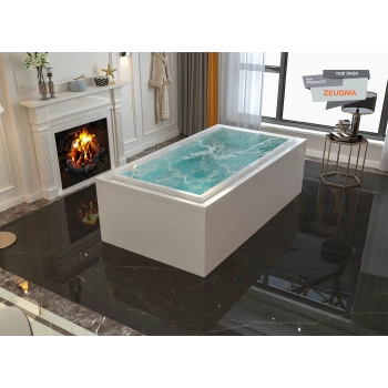Zeugma 120x220 Gövde Küvet Akrilik Ön Panelli + Sistem 1 Jakuzili
