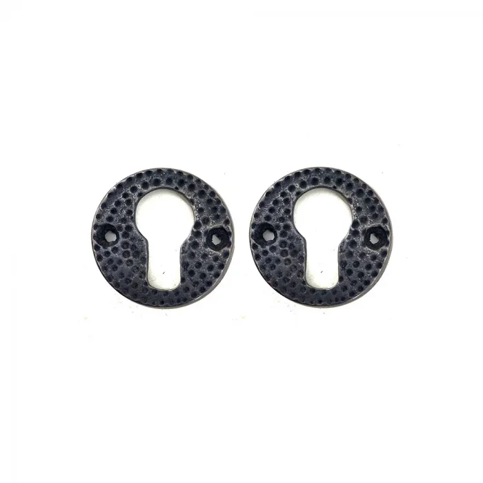 Antika Tarz Dekoratif Pirinç Oda Kilit Rozeti - 49mm, Oksit