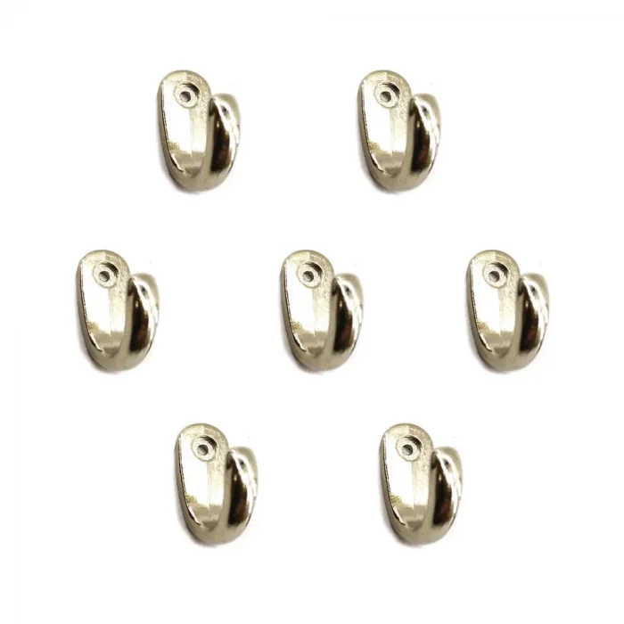 Büyük Tekli Fincan Askı, Dekor Askısı - Nikel, 12x23x30 Mm