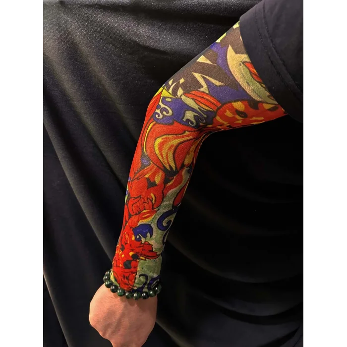 Çorap Dövme Giyilebilir Kol Bacak Dövmesi Likralı 2 Adet Model 4