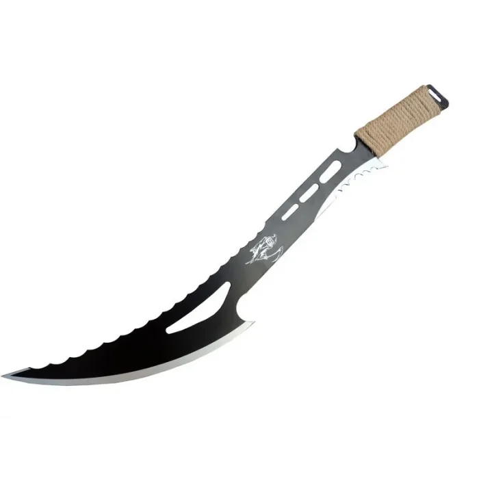 Dekoratif Azrail Kılıcı 70 Cm, Hasır İp Saplı, Keskin Değildir
