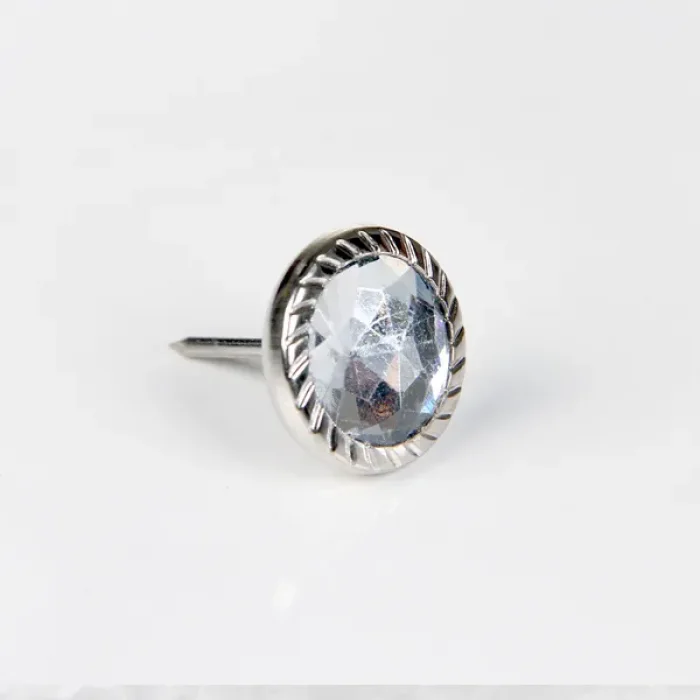 Dekoratif Parlak Taşlı Kabara Raptiye 17 Mm - 50