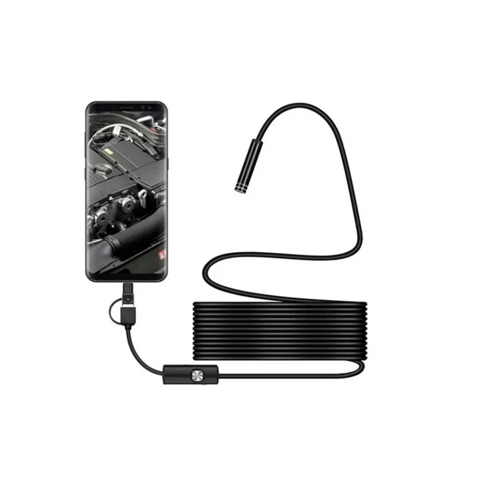 Endoskop 3 İn 1 Yılan Kamera Usb Micro Usb Type-c 20 Metre Sert Kablo