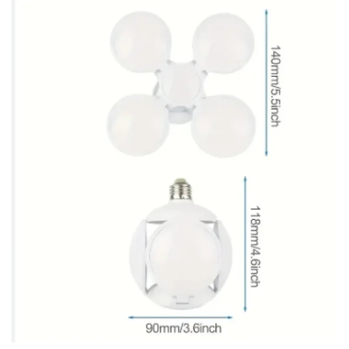 Led Futbol Ufo Ampul E27 28w 360 Derece Katlanır Lamba Ac 220v Lamba Led Spot Işık Beyaz Glop Led