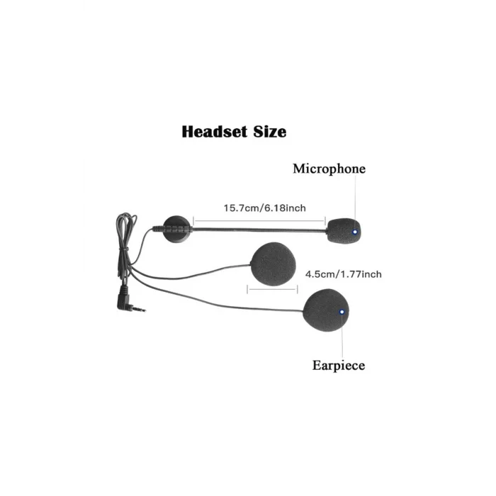 Jack Girişli 3.5mm İntercom Kulaklığı Bt31,bt22,bt35 Uyumlu Motorsiklet Kask Yedek Mikrofon