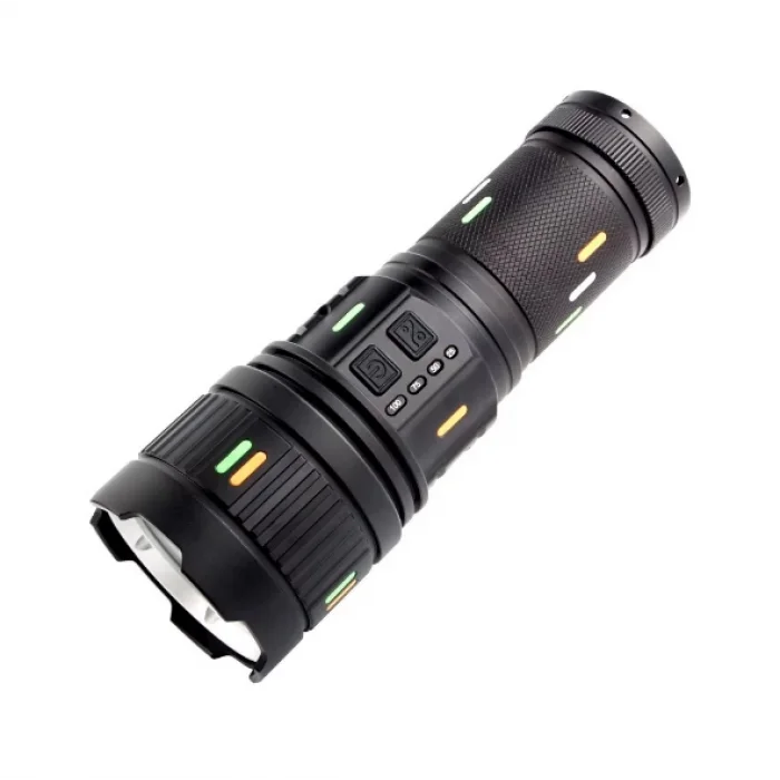 Pro F-3001 Alüminyum Tg Led Güç Göstergeli Type-c Şarjlı El Feneri 100 W
