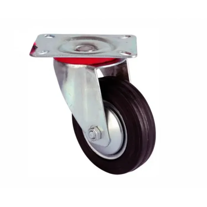 Servis Tekeri - Tablalı Siyah Döner - Çap 125 Mm