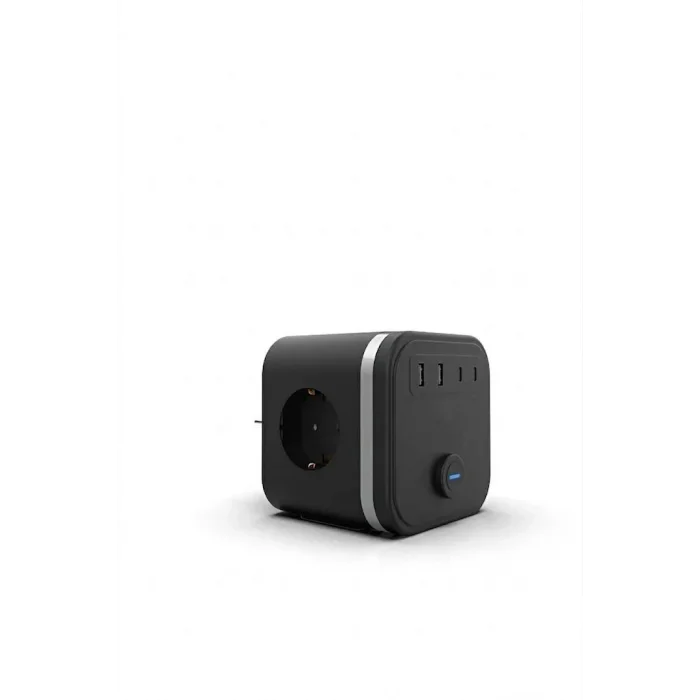 Termal Akım Korumalı Isıya Dayanıklı 3’lü Duvar Tipi Priz 2x Usb 2x Typce 3680 W