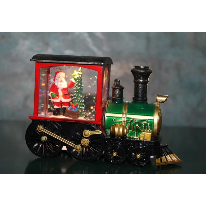 Trenli Yılbaşı Işıklı Kar Küresi Alk3220