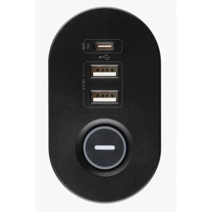 Masa Tipi Pd20w Akım Korumalı 3’lü Priz 2xusb 1xtype-c Girişli Kablolu Priz Ftr19