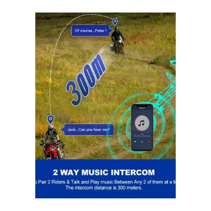 ﻿y10 2x Motosiklet Kask İntercom Çift Eşleşme Rgb Işıklı Bluetooth Kulaklık 5,3