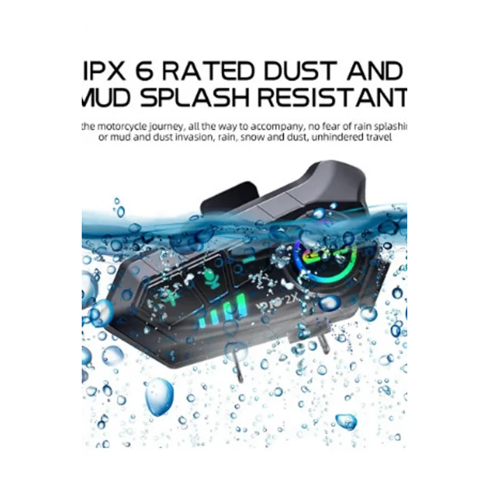 ﻿y10 2x Motosiklet Kask İntercom Çift Eşleşme Rgb Işıklı Bluetooth Kulaklık 5,3