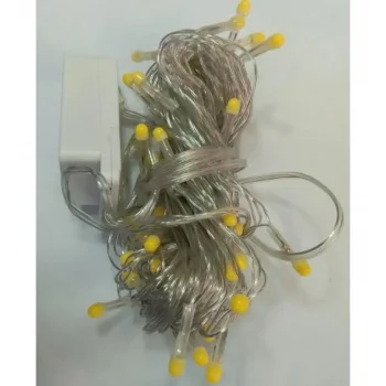 10m 100 Led Damla Uçlu Led Işık Beyaz Işık Şeffaf Kablo