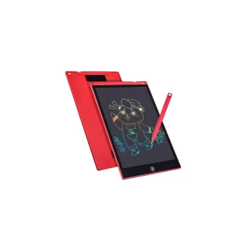 12 Inc Renkli Lcd Grafik Dijital Kalemli Çizim Tableti Yazı Tahta Not Yazma Eğitim Tableti Kırmızı