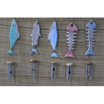 Ahşap Balıklı Metal Çan No:5