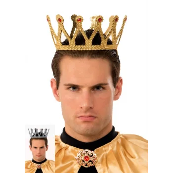 Altın Renk Çocuk Ve Yetişkin Uyumlu Kral Tacı