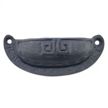 Antika Tarz Dekoratif Pirinç Çizgili Tas Mobilya Kulbu - 37x90 Mm, Oksit