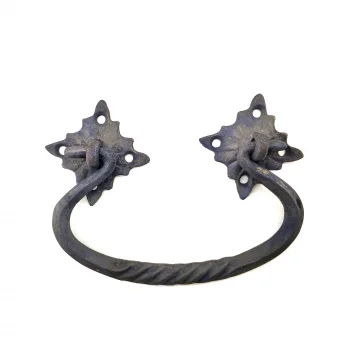 Antika Tarz Dekoratif Pirinç Kazan Kulbu - 90x130 Mm, Oksit